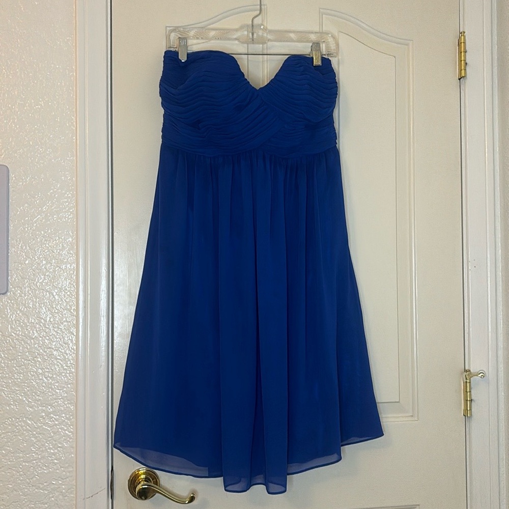 Royal blue Calvin Klein strapless cocktail dress size 12